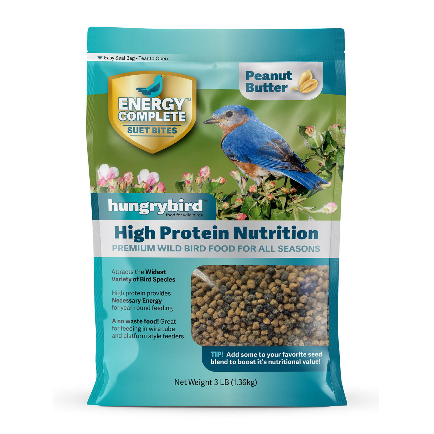 Hungrybird Suet Bites Peanut Butter 3Lb Bag