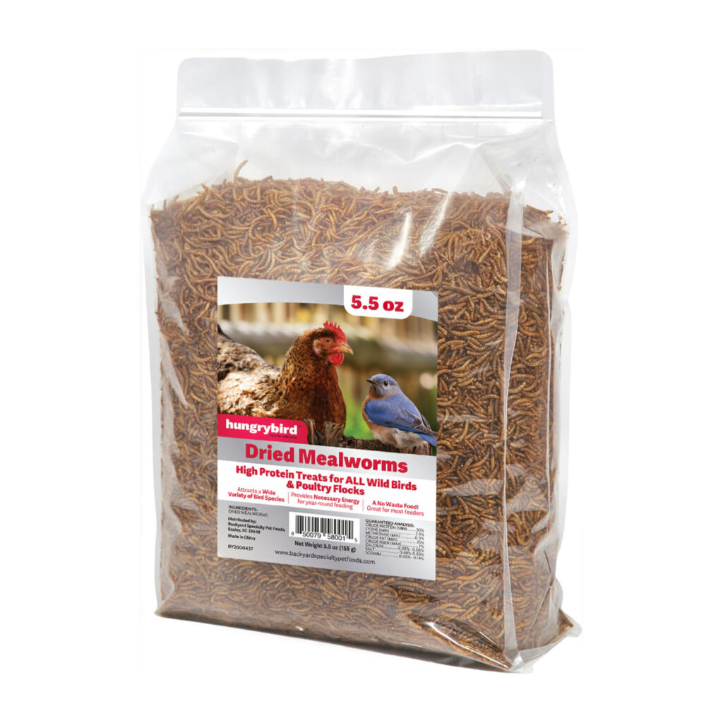 Hungrybird Dried Mealworms 5 5Oz Bag