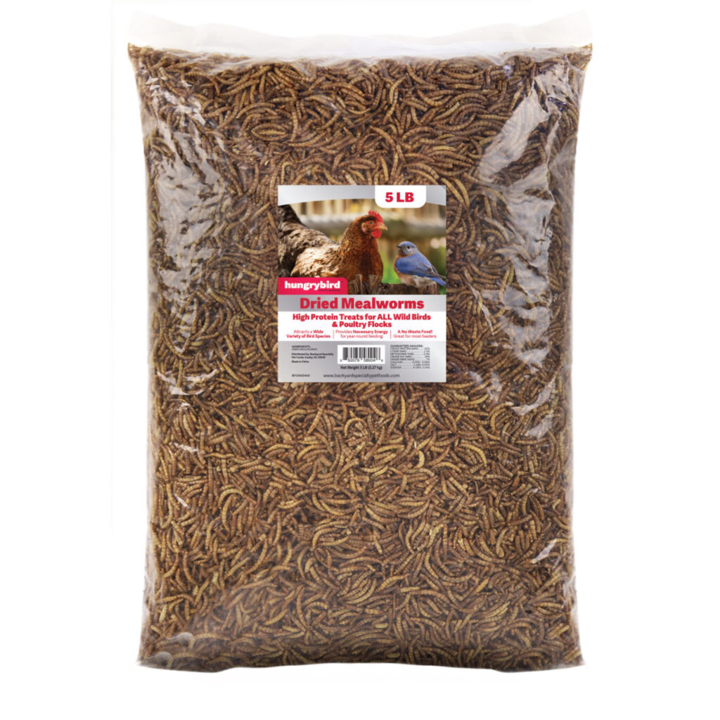 Hungrybird Dried Mealworms 5Lb Bag